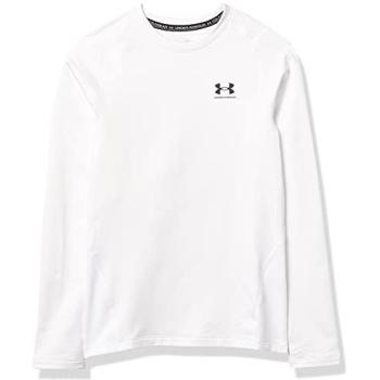 UA CG Armour LS Camiseta Infantil com Estampa Branca