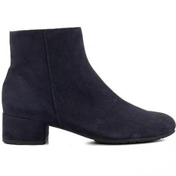 Dune London Women's Pippie Navy Suede Low-Heel Ankle Boots Size UK 3