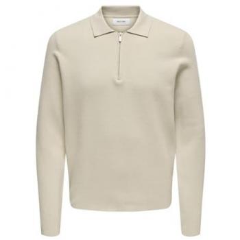 ONLY & SONS Polokragenpullover »ONSCOOPER REG LS 12 HALF ZIP POLO«