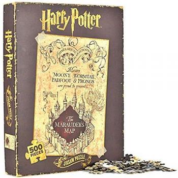 OFFICIAL HARRY POTTER MARAUDERS MAP 500 PIECE JIGSAW PUZZLE.COMPLETE. V.G.C