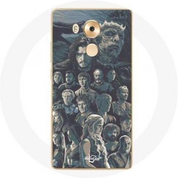 Huawei Mate 8 – Coque Game of Thrones Saison 8 Maniacase, affiche personnages, fond gris