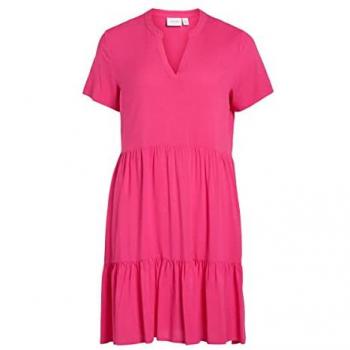 Vila Vestito Paya V A Maniche Corte 38 Rosa Yarrow