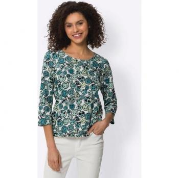 T-shirt encolure ronde jade-menthe