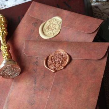 10 Pcs Cute Vintage Kraft Envelopes for Postcards