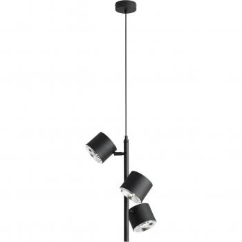 ALDEX 1047E: Lampada a sospensione nera, 3 faretti