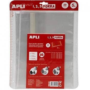 APLI BLISTER FORRO LIBROS AJUSTABLE PP 290MM.5U