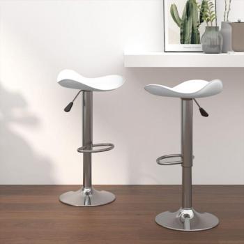 TORANA Set de 2 Taburetes de Cocina en Acero Cromado