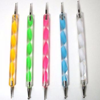 5Pcs 2 Way Nail Art Brush and Dotting Tool Set