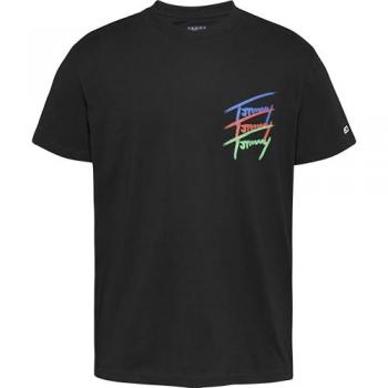 T-shirt Tommy Jeans 3 Couleurs Logo Noir
