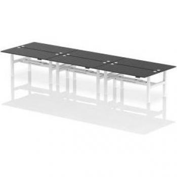Dynamic Air Back-to-Back W1800 x D800mm Height Adjustable Sit Stand 6 Person Bench Desk