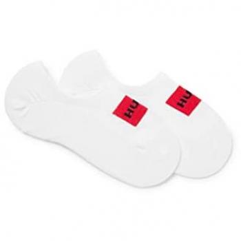 HUGO Damen Füßlinge 2er-Pack mit Label-Print, Größe 39-42, Baumwoll-Mix