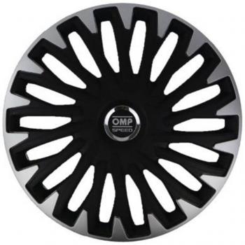 Copri Cerchioni OMP Stinger Speed Argentato Nero 16