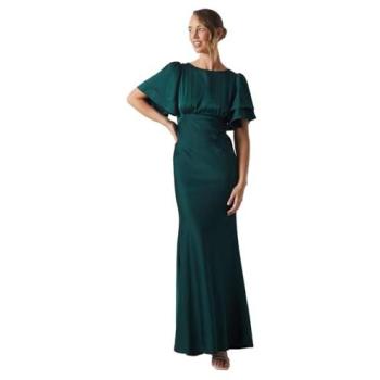 Royal Emerald Satin Crepe Maxi for Bridesmaids