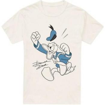 Mens Mickey & Friends Tantrum Donald Duck Graphic Tee – Medium, Natural Color