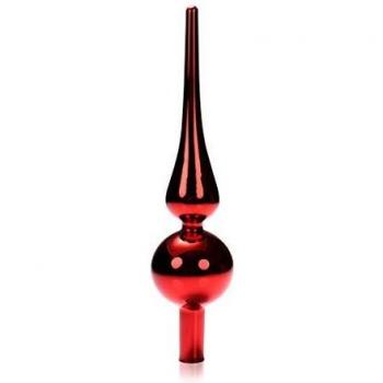 Com‑four® Weihnachtsglanz-Spitze – 25 cm Glas‑Kristall
