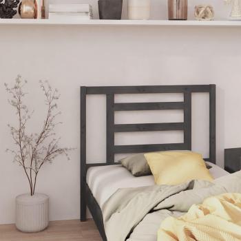 Pine Wood Bed Headboard Grey 96x4x100 cm