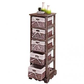 Schubladengeschirr mit Shabby‑Vintage-Design – 90×25×28 cm, Braun