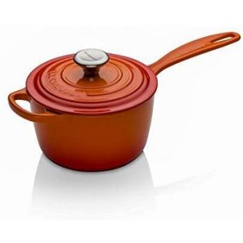 Le Creuset Signature Series Cast Iron Saucepan, Volcanic, 20 cm