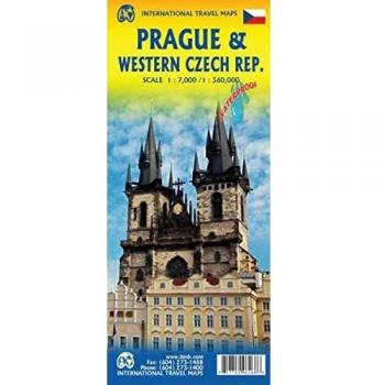 International Travel Map ITM Stadtplan Prague Western Czech Rep.