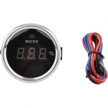 Indicateur de niveau d'eau 0-190ohm, 316 inox, 52MM (2 pouces), couleur Chrome noir