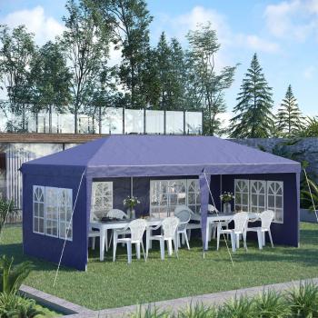 Outsunny 3 X 6m Heavy Duty Gazebo Marquee Party Tent with Storage Bag