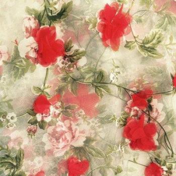 Hochwertiger Chiffon mit Blumenmuster