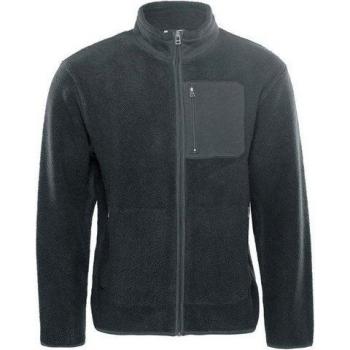 LIVING CRAFTS Herren‑Fleece‑Jacke SENNA – 100 % Bio‑Baumwolle, Schwarz, Größe S