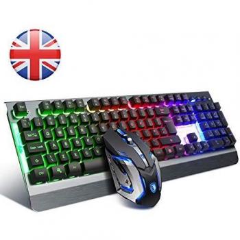 Whisper LED Gaming Keyboard and Mouse Combo by SADES for PC/MAC/Win
