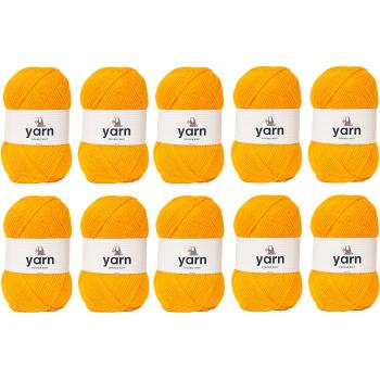 Pack of 10 DK Yarn 100g Balls Yellow