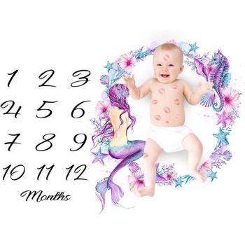 Milestone Photo Blanket for Babies