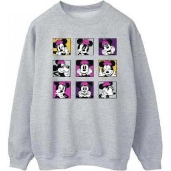 Felpa Disney XL Mini Minnie Quadrati Grigio