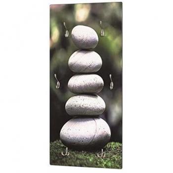 PEGANE Porte-manteau mural motif Stone 6 crochets