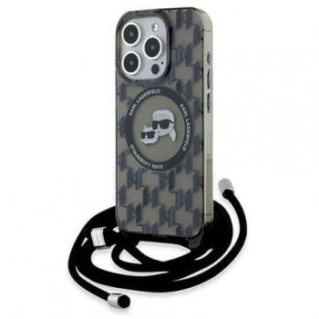 Karl Lagerfeld Iml Black Crossbody Phone Case with Magnetic Attachment