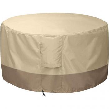 Oxford Cloth Heavy Duty Fire Pit Cover Round Waterproof