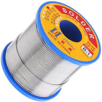 Rosin Core Solder Wire 60/40 B-1, 500g, 0.5mm-2.0mm, No-Clean, Low Melting Point