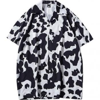 Men's Cow Spotted Print Hawaiian Shirt
