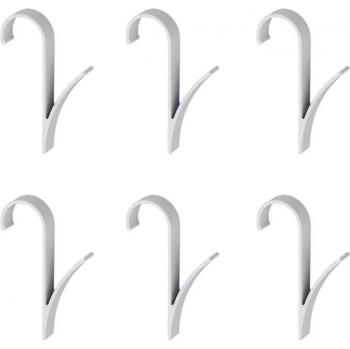 6-Piece Aluminum Coat Hooks