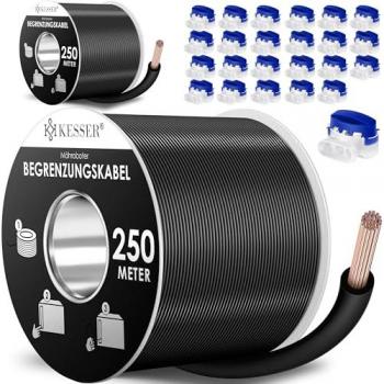 KESSER® Mähroboter Begrenzungskabel + Erdspieße + Kabelverbinder Set