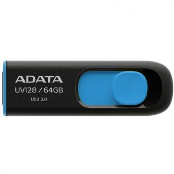 ADATA FlashDrive UV128 64GB – Dual Color (Black, Blue)