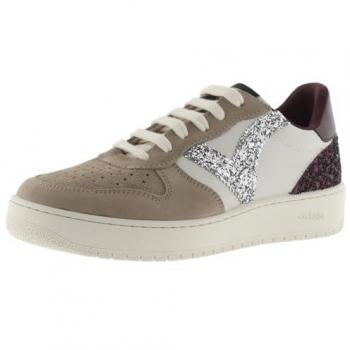 V.Madrid Colorful Sequin Split‑Leather Shoes