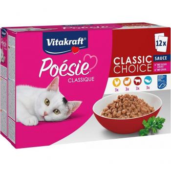 Vitakraft Multipack Poésie Classique Cibo Umido per Gatto 12 x 85 gr