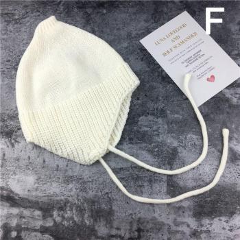 Bonnet tricoté avec cordons pour bébé, automne et hiver