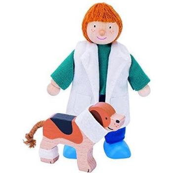 Poupée articulée en bois vétérinaire Goki