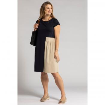 Abito color blocking per donna Taglia 64/66 in jersey Blu Ulla Popken