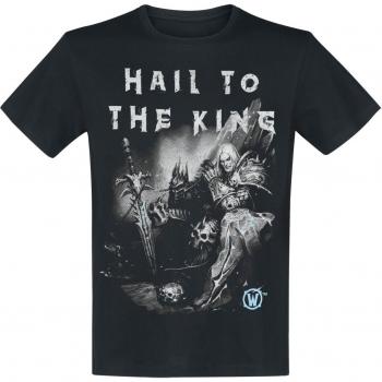 World Of Warcraft – Gaming‑Tee „Hail To The King“, Herren, S bis XXL, Schwarz