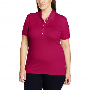 Trigema Frauen Swarovski Kristall 526611 Violett Magenta 030 Polohemd Größe S