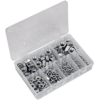Sealey AB046SN Steel Nut Assortment 255pc M4-M16 DIN 934 Metric