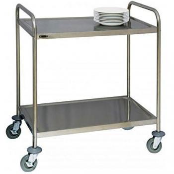 Casselin Chariot Inox avec Deux Plateaux Empilables