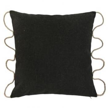 Cuscino Decorativo Nero Home Esprit 45 x 15 x 45 cm