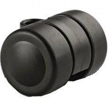 TENTE RUEDA GIRATORIA ARO DOBLE NEGRO Ø35mm BAJA 5920 SOPORTE POLIAMIDA